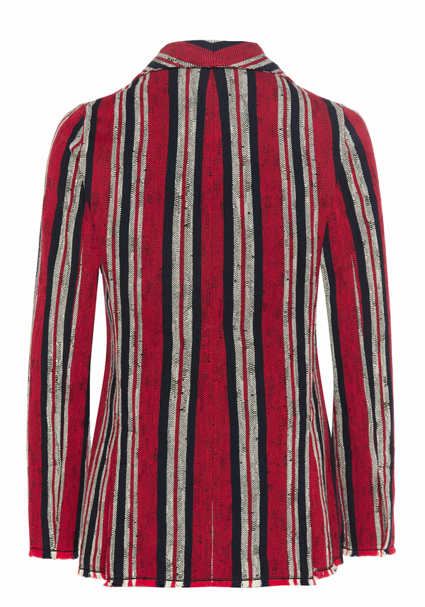 NEW YORK Striped Recycled Cotton, Linen Rowing Blazer